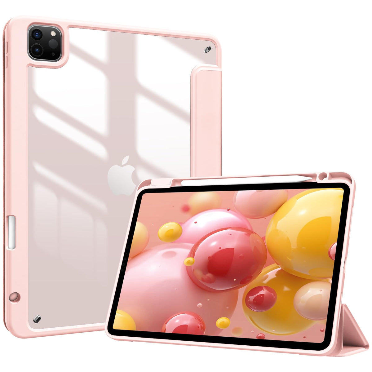 ProCase Smart Case for iPad Pro 11 Inch Case 2022/2021/2020/2018, Slim Stand Hard Back Shell Cover for iPad Pro 11 4th Generation 2022 / 3rd Gen 2021/ 2nd Gen 2020 / 1st Gen 2018 -Pink