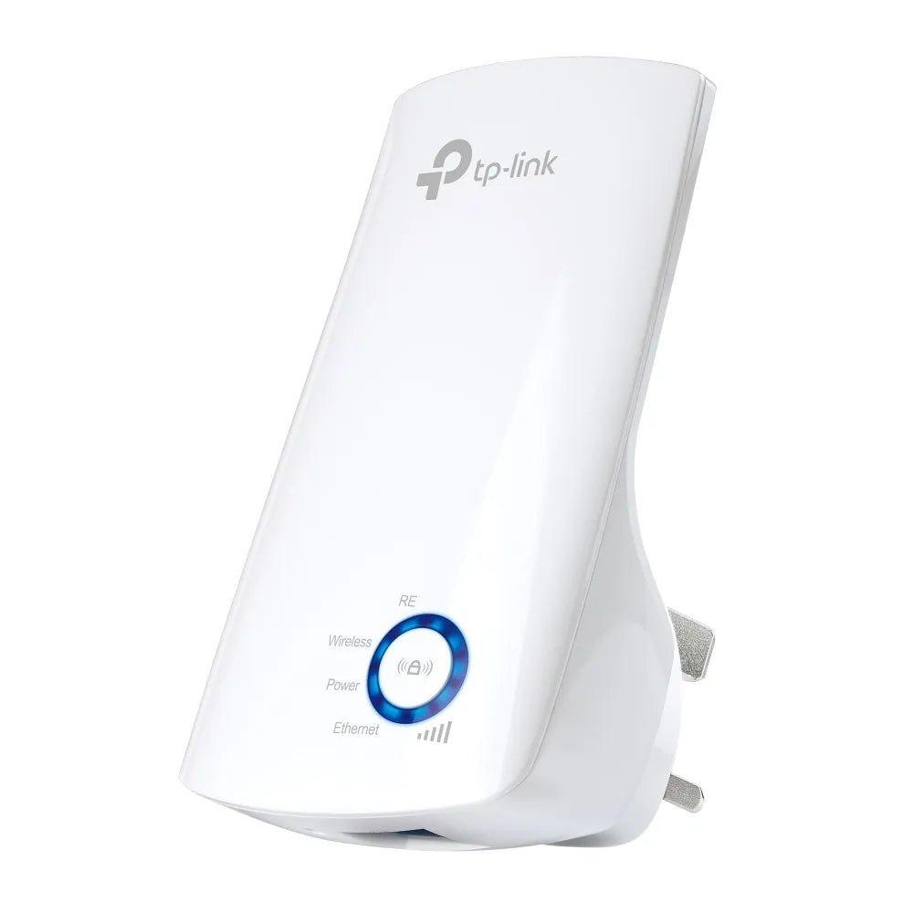 TP-Link TL-WA850RE 300Mbps Universal Wi-Fi Range Extender - Single Band 2.4GHz, Ethernet Bridge, 1-Tap Setup, Wall Mounted, Works with Any Wi-Fi Router, White