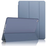 VANCLE PU Case for iPad 9/8/7 (10.2-Inch, 2021/2020/2019 Model, 9th/8th/7th Generation) ，Slim Stand Hard Back Shell Protective Smart Cover Case for 10.2 Inch iPad 9/8/7 (Grey)