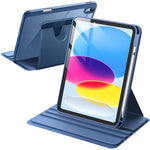 JETech 360° Rotating Case for iPad (A16) 11th/10th Gen, Navy