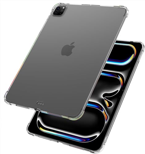 Case for iPad Pro 11 M4 11-inch 2024, Lightweight Soft TPU, Anti-Scratch Ultra Transparent Tablet Back Cover, Shockproof Impact Resistant for iPad Pro 11-inch M4 2024, Clear