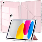 Vurtboly Case Compatible with iPad A16 11th Generation 11"2025/10th Generation 10.9" 2022 with Pencil Holder, 6-in-1 Y-Shaped Trifold Stand Cover, Slim Acrylic Hard Shell Back Protective Cover (Blue)