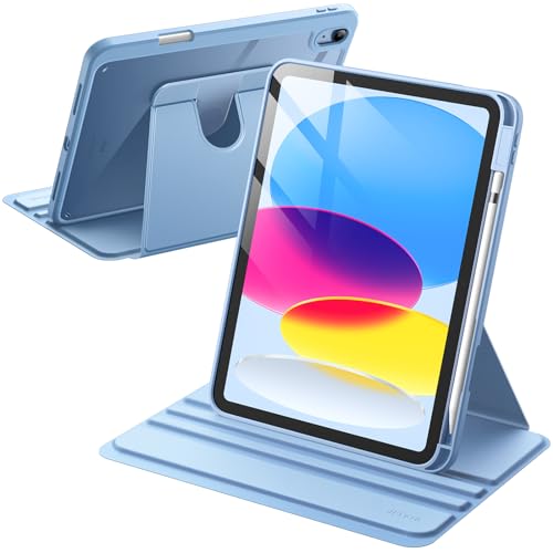 JETech 360° Rotating Case for iPad (A16) 11th/10th Gen, Navy