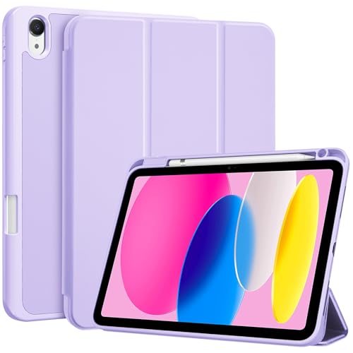 ProCase for iPad A16 11th/10th Generation Case with Pencil Holder -Purple