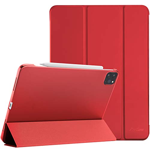 ProCase Smart Case for iPad Air 13 (M3) 2025/ (M2) 2024/ iPad Pro 12.9 Inch 6th/5th/4th/3rd Generation 2022/2021/2020/2018, Slim Stand Hard Back Shell Smart Cover -Wine