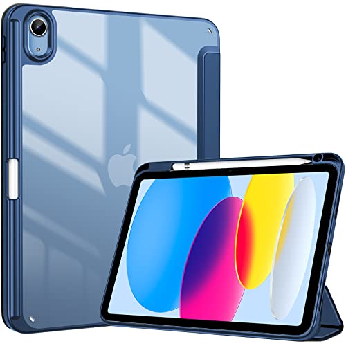 ProCase for iPad A16 11th/10th Generation Case with Pencil Holder, Navy