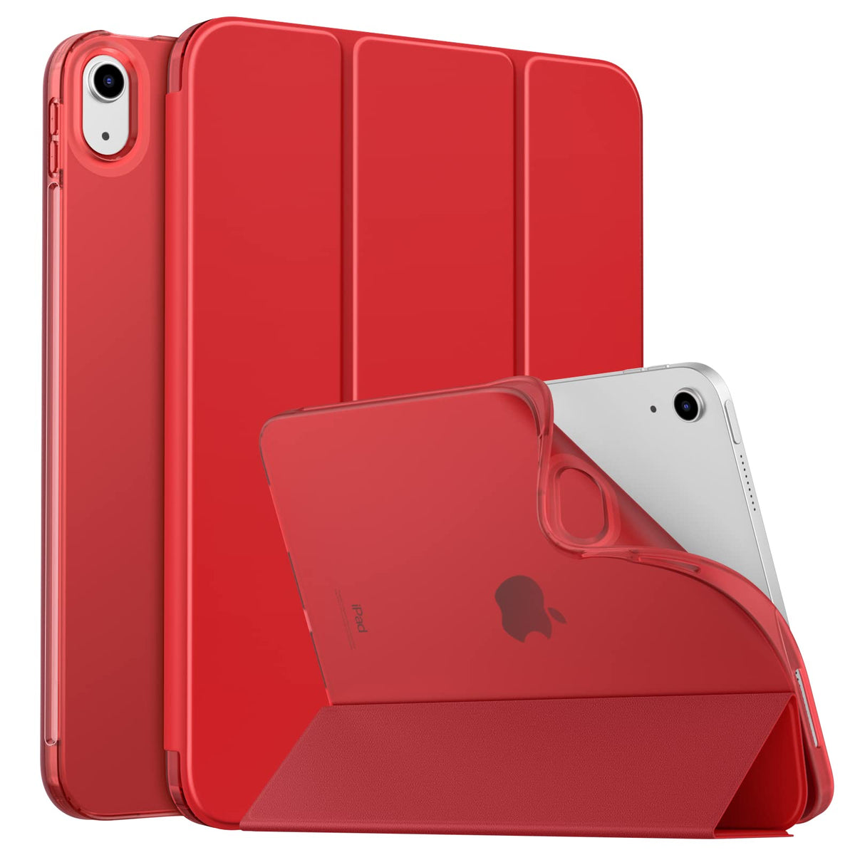 MoKo Slim Case for iPad (A16) 11th/10th Gen 2025/2022, Red