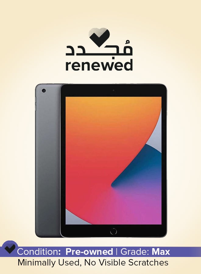 Renewed - iPad - 2020 (8th Gen) 10.2inch 32GB WiFi Space Grey