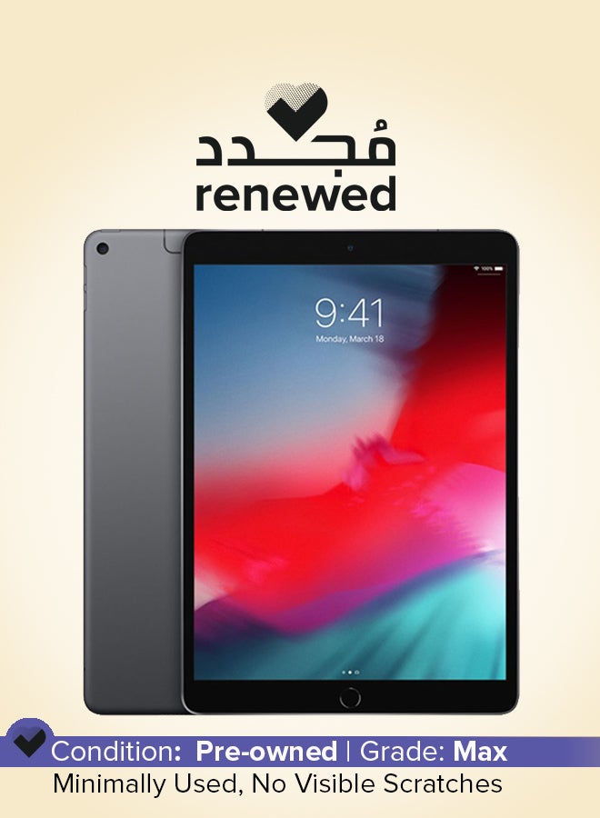Renewed - iPad Air 2019 (3rd Gen) 10.5-Inch 64GB LTE Space Gray - International Version