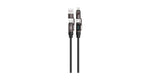 Green Lion 4-In1 Silicone Cable with Digital Display - Black