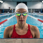 Green Lion AquaVision Pro Waterproof Swimming Goggles - Gray