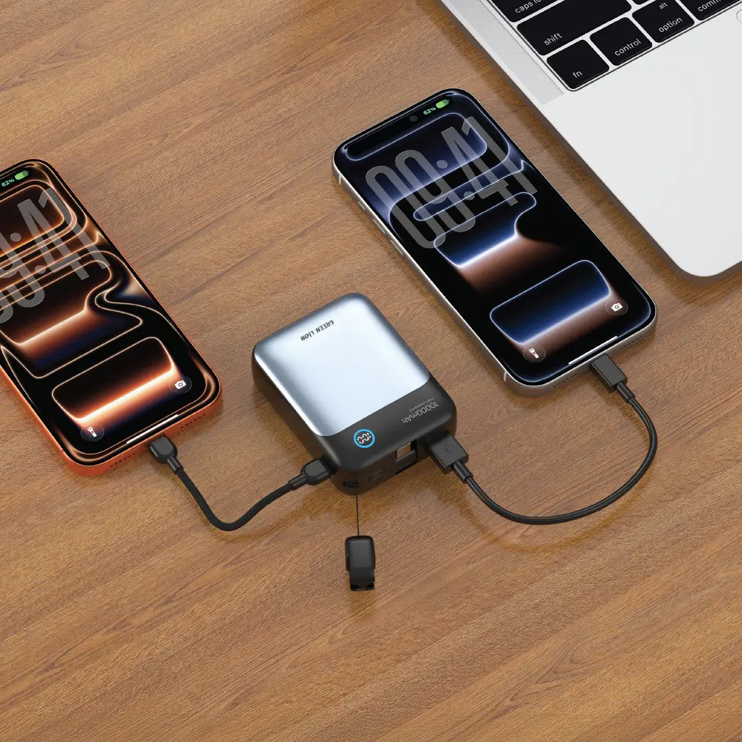 Green Lion Lynk 10000mAh Power Bank - Black