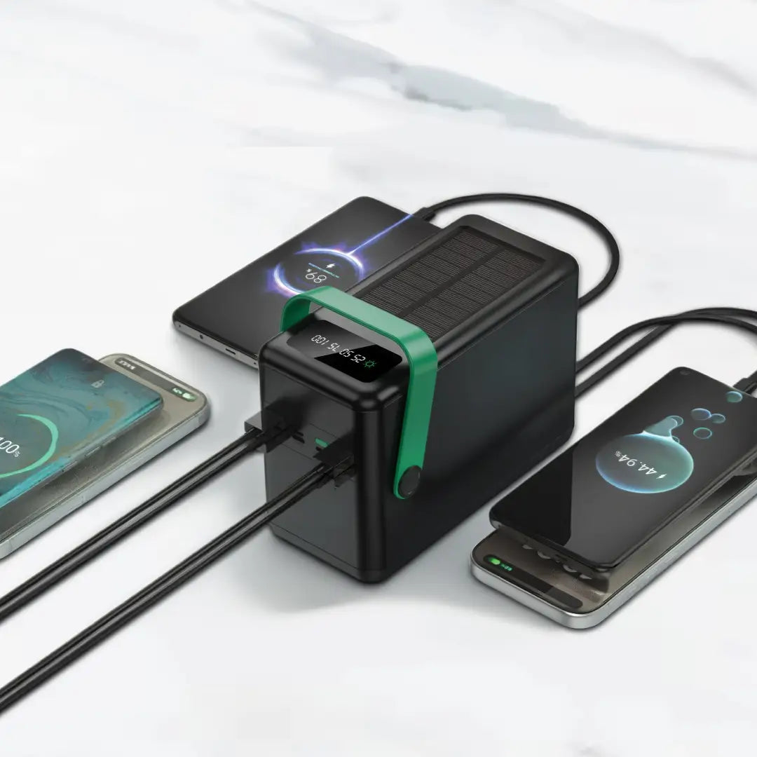 Green Lion Solar Max 120000mAh Power Bank - Black