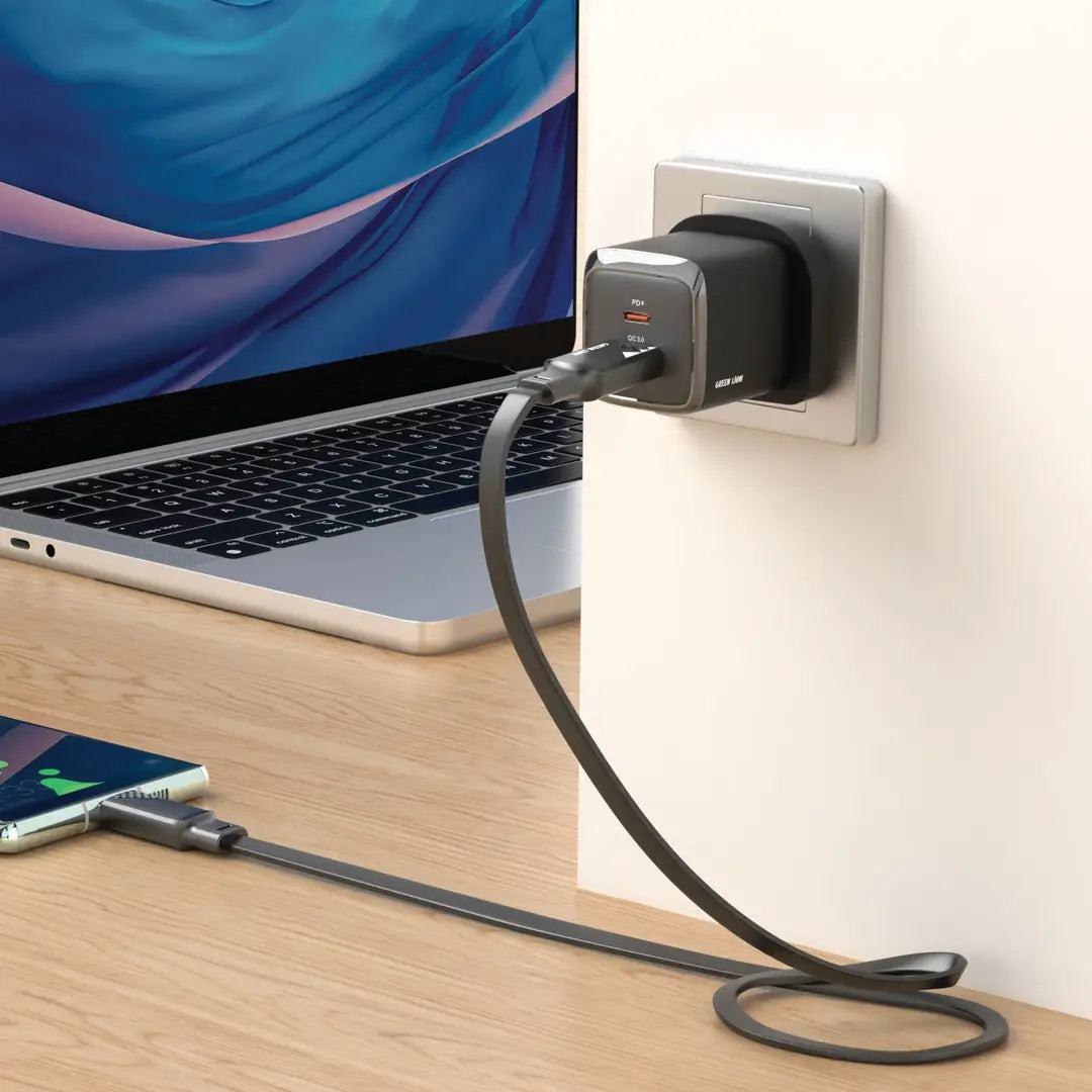 Green Lion USB-A to Lightning TPE Cable - Black