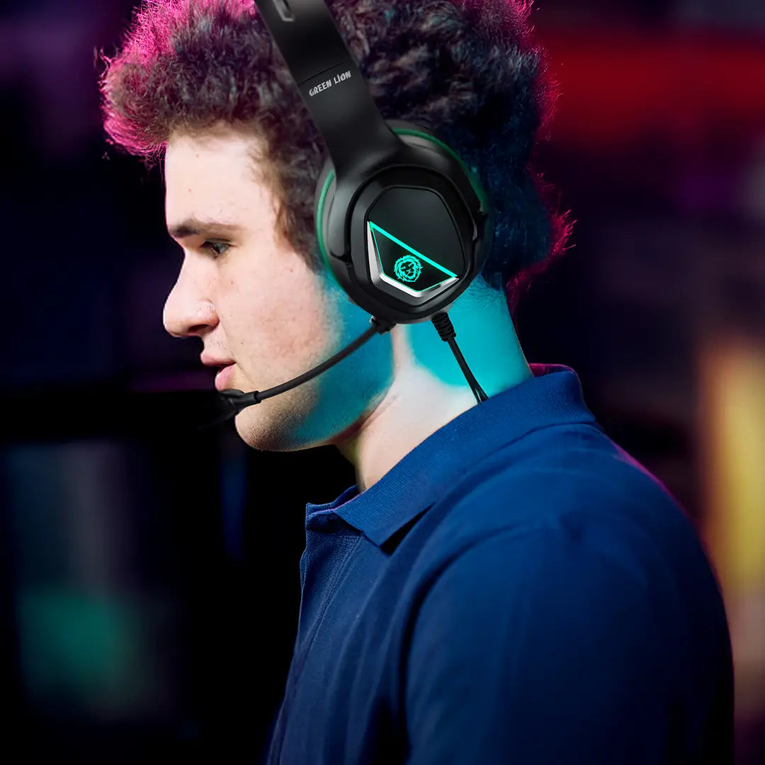 Green Lion Runner Wired Gaming Headphone - Blue