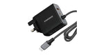 شاحن بورودو زينتريكس 65 واط بتقنية GaN سريع مع كابل USB-C مضفر بطول 1.5 متر - أسود