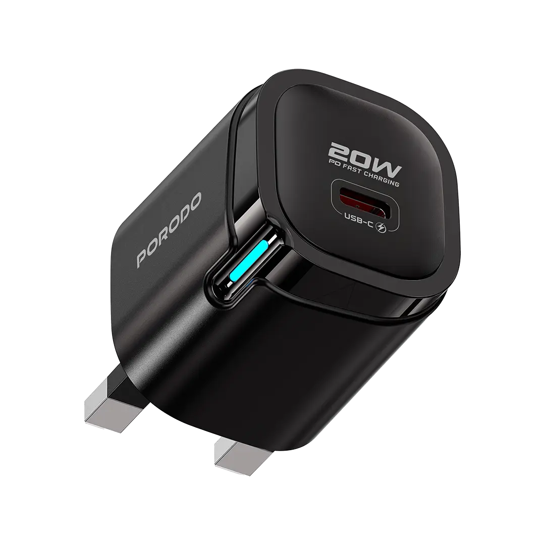محول حائط USB-C من بورودو تكتو - أسود