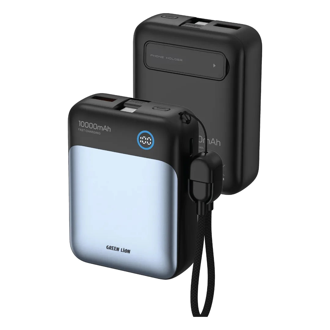 Green Lion Lynk 10000mAh Power Bank - Black