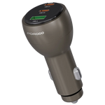 Porodo Valtro Multi-Port Car Charge with USB Fast Charging -Brown