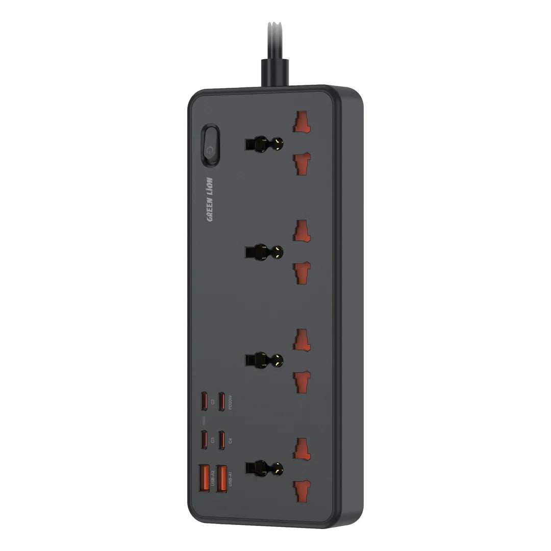 Green Lion GS-700 Universal Power Strip - Black