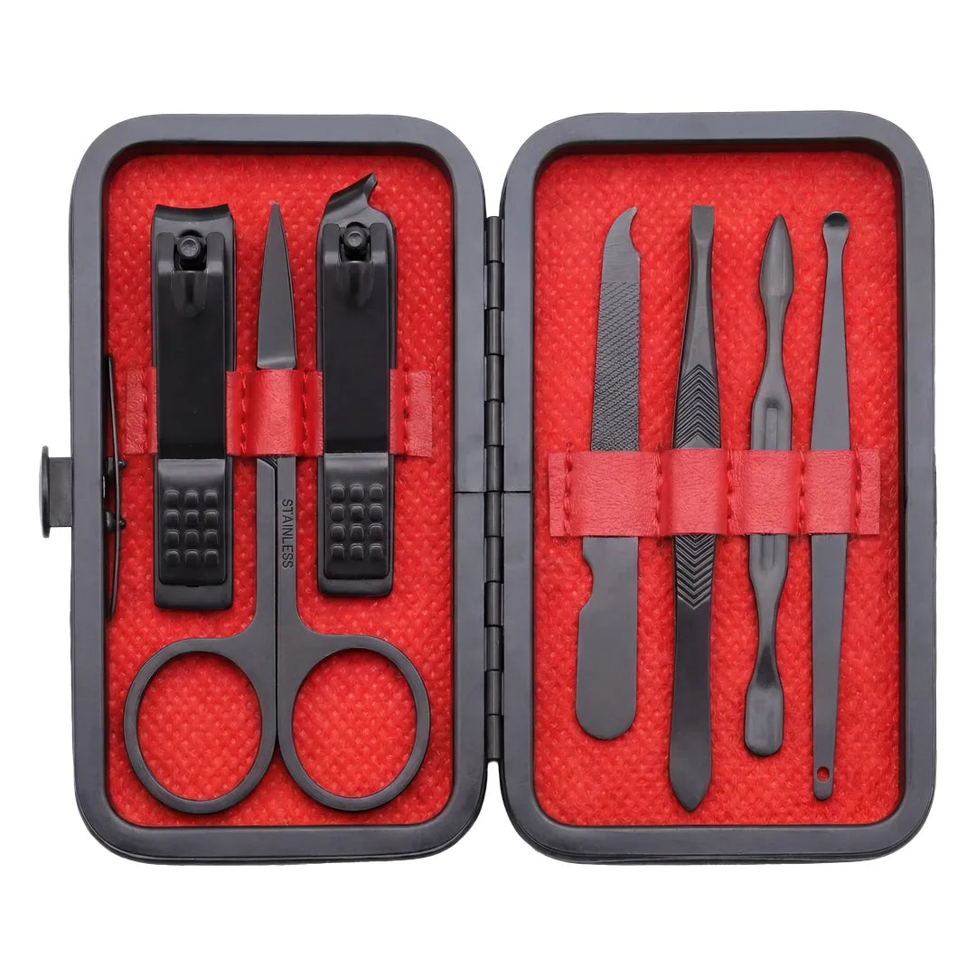 Green Lion 7-In-1 Manicure Set - Black