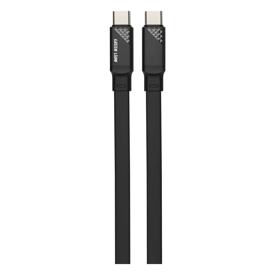 Green Lion Silicone USB-C to USB-C TPE Cable - Black