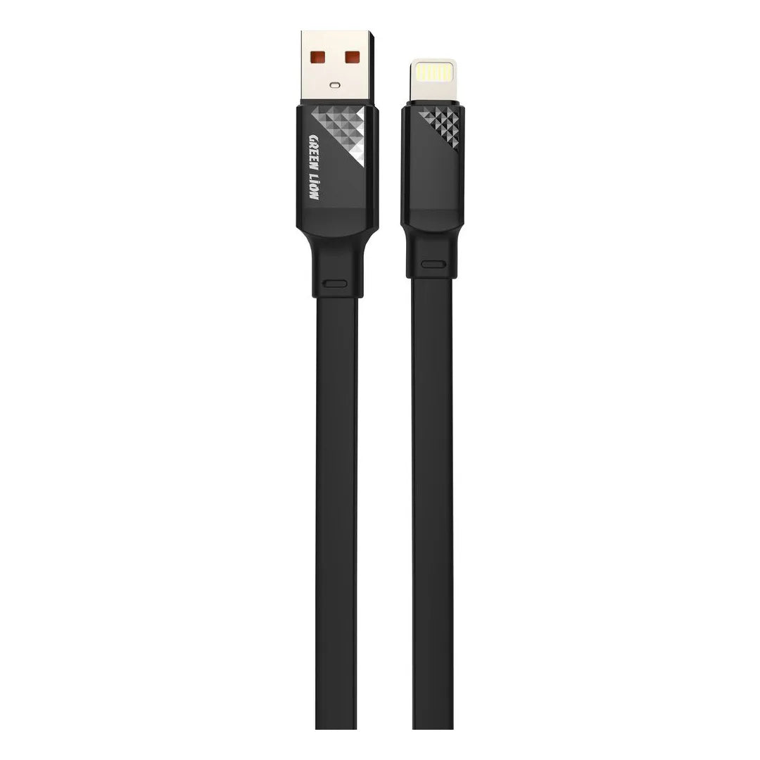 Green Lion USB-A to Lightning TPE Cable - Black