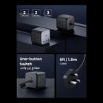 UGREEN DigiNest 65W Charging Cube 2 USB-C + 2 USB-A UK Plug – Black (UGN-CD268-90906)